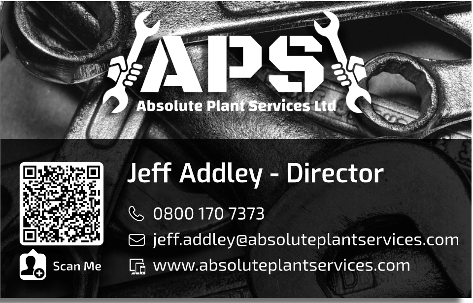 Absolute Plant Services Ltd Business Card Front