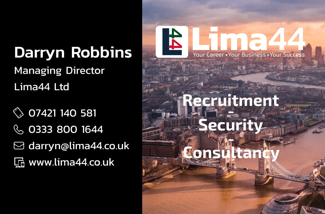 Lima44 Ltd Business Card Front